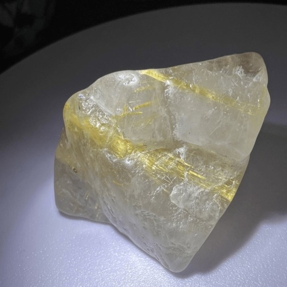 Golden Rutilated Quartz Crystal Freeform (#9)‎ - Picture 5 of 11